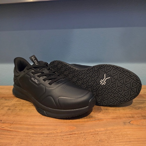 KURU Other - Kuru Mens Kinetic Work Sneakers Black Slip Resistant Water Resistant Size 10